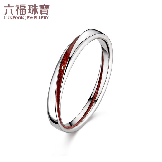 Lukfook Jewelry Platinum 950 Infinite Love Platinum Ring Simple Couple Wedding Pair Ring Single Price GJPTBR0009 No. 11-3.05g (including labor cost 560 yuan) Women's model