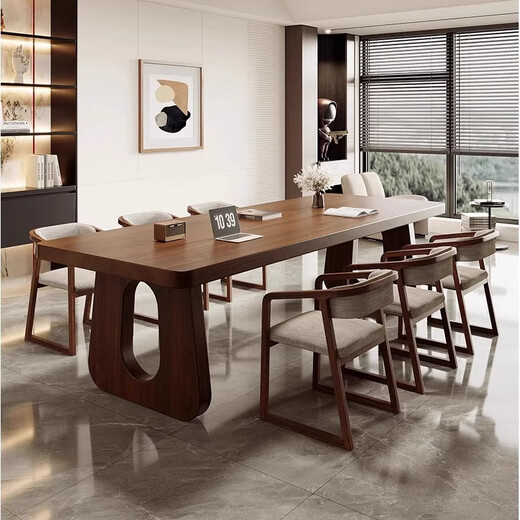 Storytelling solid wood large long desk simple modern living room learning reading writing table home office desk work table long table prince chair