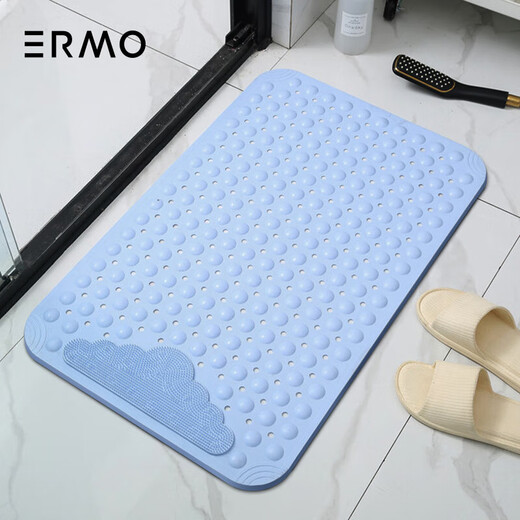 
Yierman Bathroom anti-slip mat Shower waterproof foot pad Bathroom anti-slip mat Massage Yunduo Blue 50*80cm