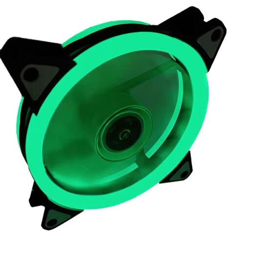 Desktop host computer case fan 12cm Aurora RGB eclipse LED color changing dual aperture water cooling matte fan black