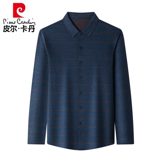 Camisa de cachemira 100% pura de los hombres Piercadian para la camisa de lana a cuadros sin calor en espesas de los hombres Camiseta de lana a cuadros sin calidez Oscuridad VERTICA 826 CAMISA VERTICA 2XL 180 SUGUERAD