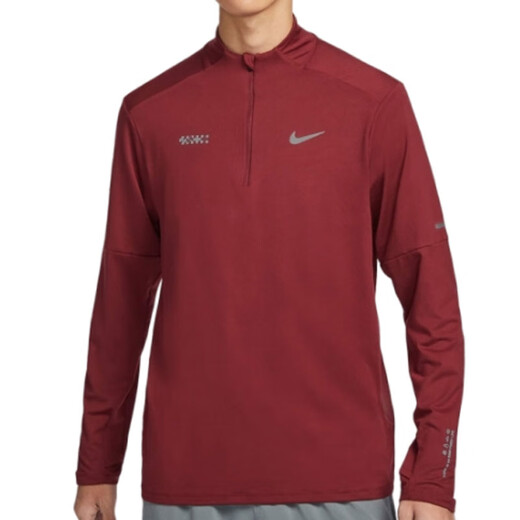 耐克（NIKE）长袖T恤男装2025春季新款运动服跑步训练健身立领上衣HV8212-677 HV8212-677红色 L