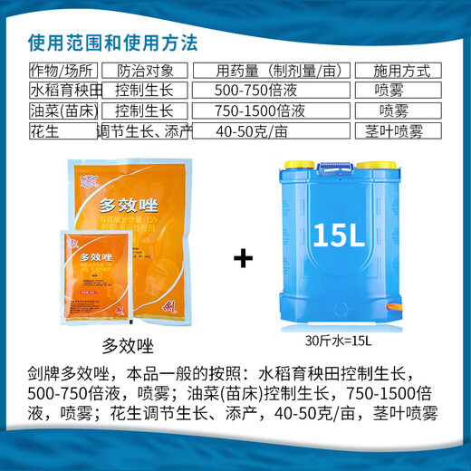 Jianpai Jianpai 15% paclobutrazol rice seedling field rapeseed control growth peanut growth regulator 35g