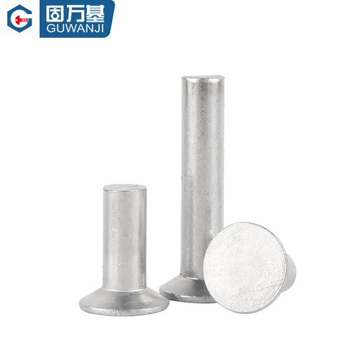Guwanji GB869 Aluminium Contrège tête rivet frappant à cône plat tête solide rivet signe des signes de tête de tête M3X8 (500 pièces)