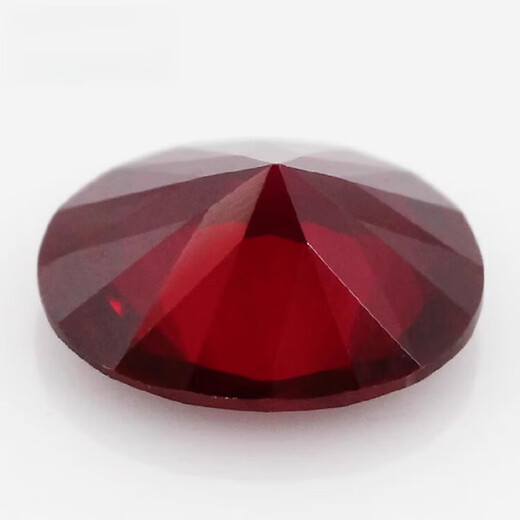 DL 1998 pigeon blood ruby egg-shaped corundum rough stone ring surface loose stone oval-shaped cultured red diamond DIY hand 10*12mm