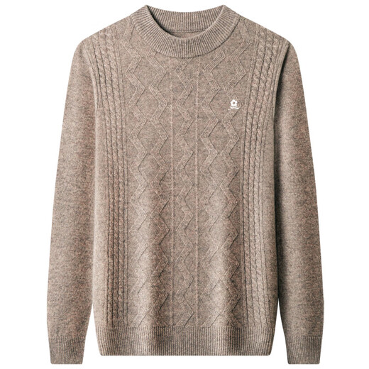MONTAGUT French brand men's wool sweater thickened warm round neck pullover sweater men's spring and autumn zm2408-green M 165 suitable for 100-115Jin [Jin equals 0.5 kg]