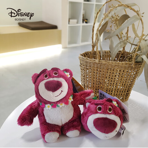 迪士尼（DISNEY）星际宝贝玩具总动员史迪奇草莓熊安琪汽车钥匙扣书包毛绒挂件 草莓熊花环挂件 0