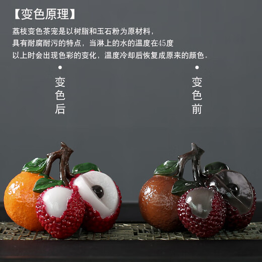 Wilkie tea pets can raise high-end color-changing tea sets, accessories, tea table decorations, light luxury and high-end tea ornaments, light luxury and grandeur, big orange and big li color-changing tea pets