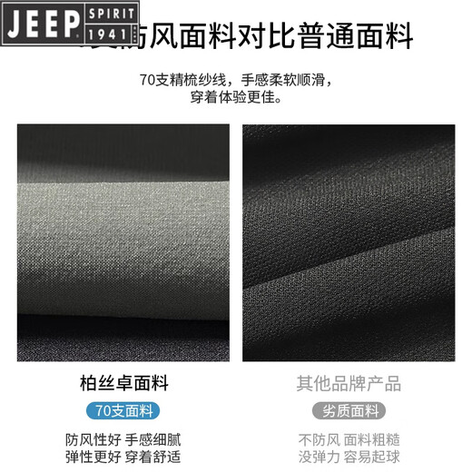 Jeep Sports Suit Men's Autumn and Winter Running Fitness Clothes Morning Running Loose Sports Quick-Drying Clothes Training Clothes Cycling Clothes Military Green Five-piece Set Windproof Loose . XL (140-160Jin Jin equals 0.5kg)