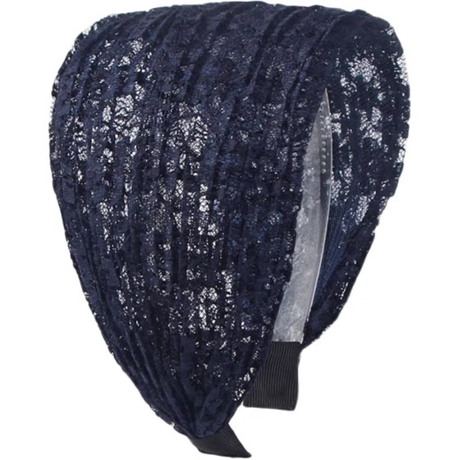 White hair covering artifact, breathable lace headband, covering white hair, wide-brimmed hair clip, wide headband, widening and versatile, black