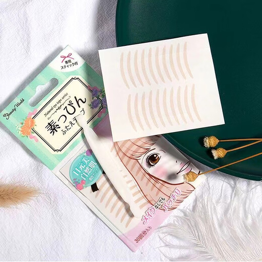 Lucky Trendy Japan imported LUCKY TRENDY celebrity double eyelid patch skin tone transparent skin natural invisible traceless skin tone type 30 pairs *1 bag