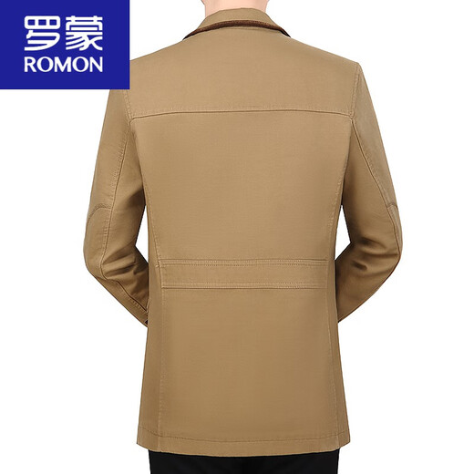 Romon (Romon) Frühlings- und Herbst-Herren-Herren-Baumwolljacke mittleren Alters Casual Daddy Herbst Jackt