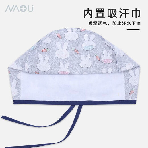 Zhengfutang Operationssaal Hut Südeuropäischer Fischblumenhut Operationssaal Reines Baumwollkrankenschwester Hut weibliche Arzt Hut Nette Cartoon -Tasche D897 Pinkbär