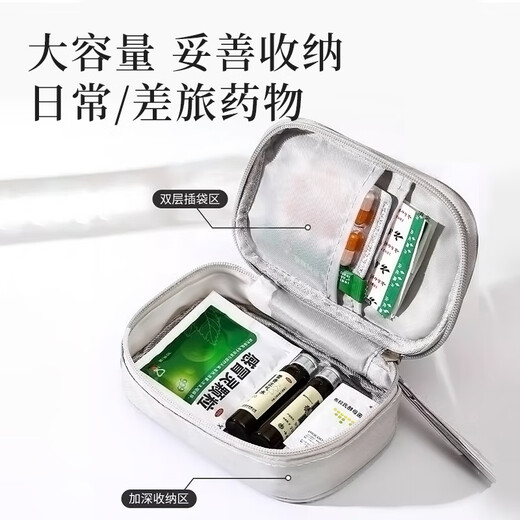 Lohas travel medicine storage bag, portable medicine bag, small medicine box, divided box, medicine small bag, portable travel essential medical bag