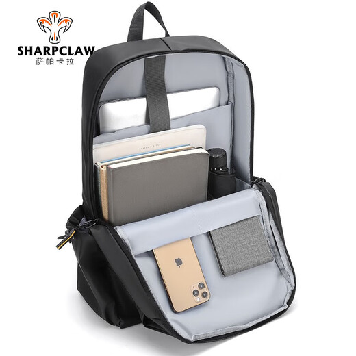 Sapakara Brand Casual Rucksack Herrenreisen große Kapazität Computer Rucksack Einfacher Oxford -Stoffschule Schoolbag Elegant Grey 30x15x45 cm