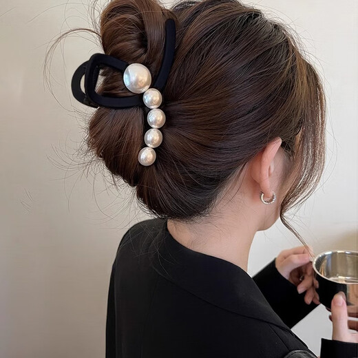 Xiangwan hairpin hairpin elegant temperament pearl hairpin back head hair shark clip high-end grabber girl birthday gift