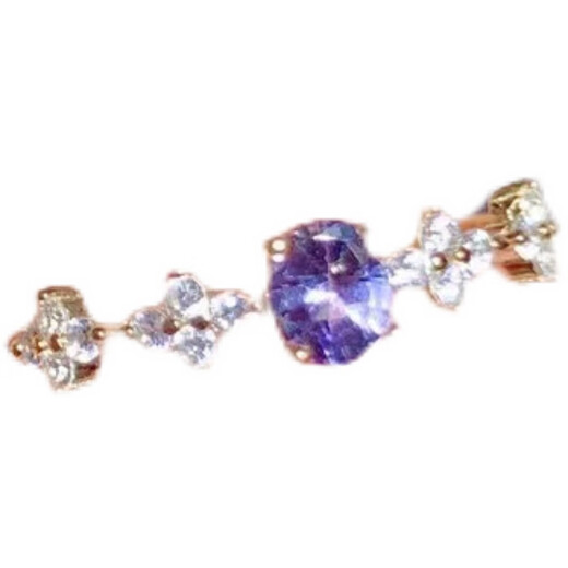 DL 1998 Fat Donglai same style tanzanite ring s925 silver jewelry fashionable and exquisite inlay empty support oval 4*5/4*6mm round 5 empty support 4*5 platinum plated