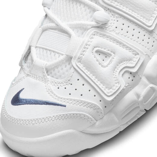 Nike (NIKE) official boys and girls UPTEMPO big children's sneakers autumn retro basketball style cushioning DH9719 100 white/deep dark blue/white/deep dark blue 40