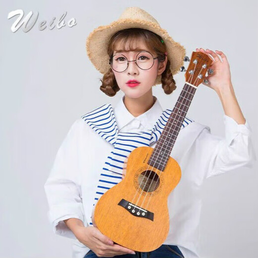 
Weibo Ukulele Beginners for Beginners for Boys and Girls Uklili Children Adult Small Guitar Instruments 23 Inches Log Color [Main Model]