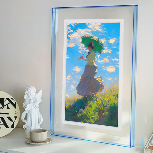 PIN TURAPintura marco de fotos acrílico pantalla Xiaoxian marco de fotos digital a juego álbum de fotos electrónico marco de fotos exterior gris humo adaptador de 16 pulgadas