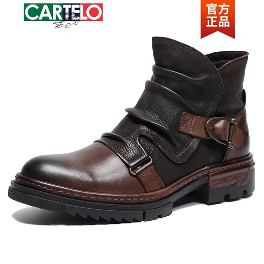 Cartelo Leather Martin Boots Мужская осень и зима, новая британская европейская станция Retro Harle