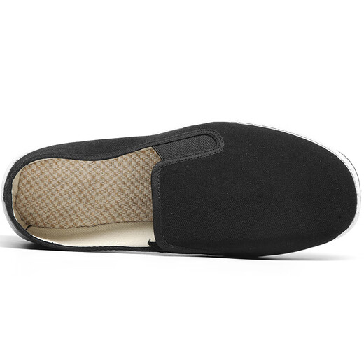 3515 Alte Peking -Stoffschuhe Herrenarbeit Schuhe Weiche Sohle lässige Schuhe atmungsaktive traditionelle Stoffschuhe schwarz 41