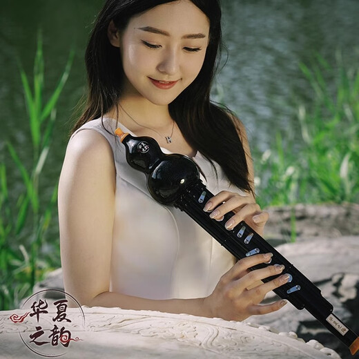 百诺华夏之韵电葫芦丝乐器国产电子吹管葫芦丝电子笛电萨初学者乐器 红木色