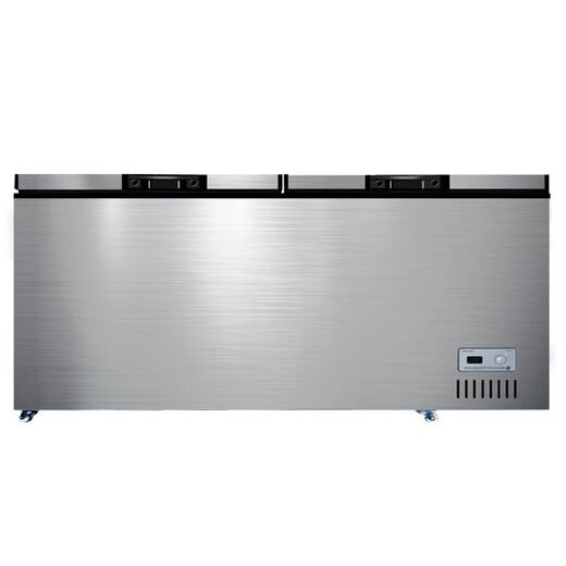 Snowburgs neuer Titaniumgrau New Technology Commercial Gefrierschrank Smart Home Kühlschrank Horizontal großer Kapazität Edelstahl Innen Liner Supermarkt Gefrierschrank Smart Kupferrohr Single Temperatur 698 Titaniumgrau - Länge 1,45 Meter ca. 400 l