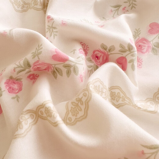 Nanjiren's four-piece bed set of cotton, small fresh sheets, quilt covers, pure cotton, student dormitory single quilt covers, spring and autumn home kit, Daisy 1.2m sheet three-piece set (quilt covers 150*200)