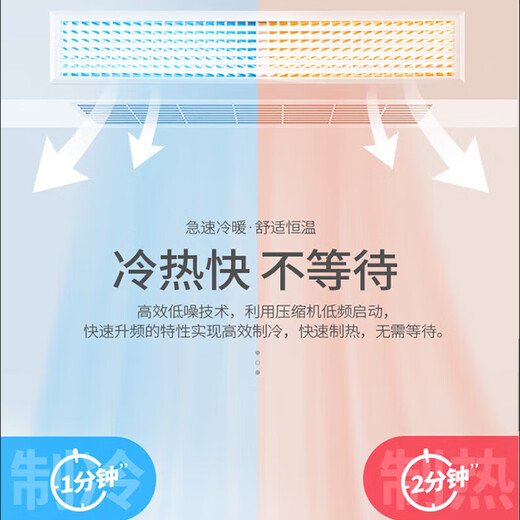 Skyworth central air-conditioning duct machine large 3 HP one-to-one living room and bedroom household hidden air conditioner first-level energy efficiency variable frequency heating and cooling smart card machine large 3 HP first-level energy efficiency newly upgraded frequency conversion model bare metal does not include installation