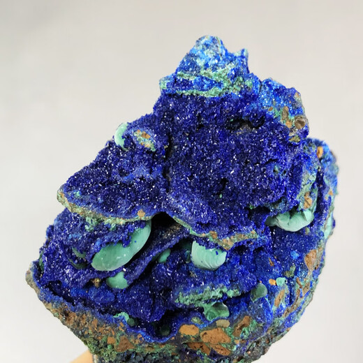 Mi Ling Natural Blue Copper Mineral Malachite Raw Crystal Strange Stone Mineral Crystal Collection Student Geological Science Popularization Teaching Specimen 677