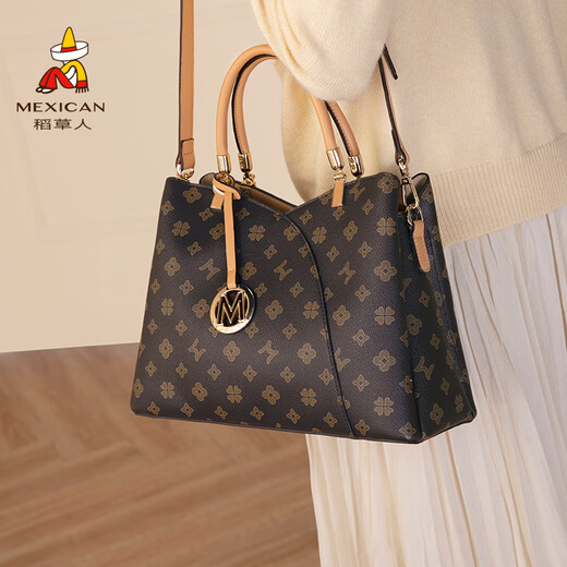 稻草人包包女包2025新款轻奢百搭手提包妈妈包单肩斜挎包生日礼物送妈妈