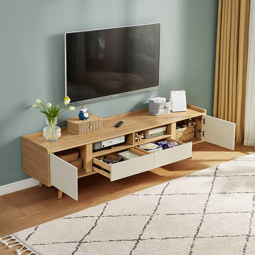 
Lin's home Nordic style small living room simple TV cabinet tea table combination set modern tea table PY1M
