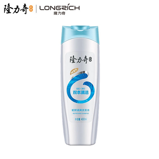 Longliqi serpiente biliar refrescante champú hombres y mujeres champú limpieza profunda y 400 ml restantes