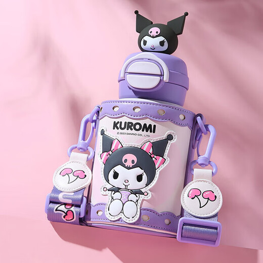 BEDDYBEAR Open Smiling Double Drinking Cover Children's Thermos Cup with Straw 316 Steel Large Capacity Thermos Kettle 600ML Coolomi