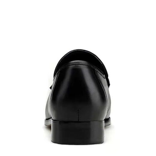 Counter men's toe-layer cowhide business casual shoes men's shoes soft sole soft surface breathable formal shoes office shoes cowhide shoes black first model 40 European size one size larger