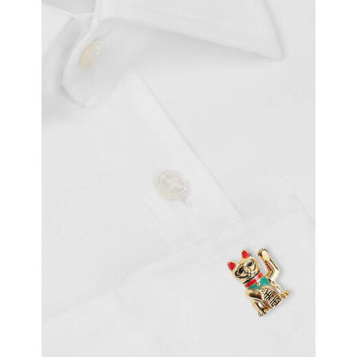 保罗史密斯（paul smith） 奢侈品送礼男士猫金属袖扣 GOLD one size