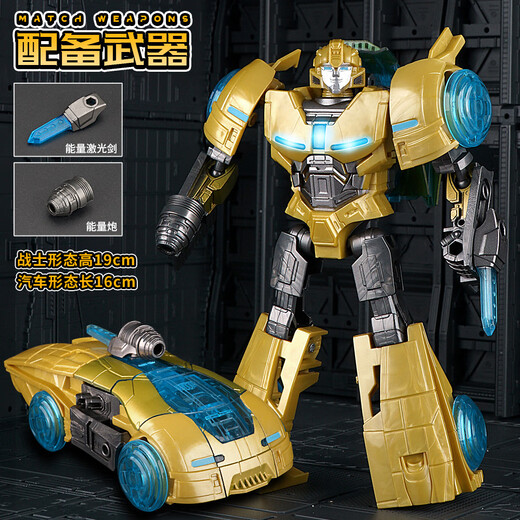 Black Mamba Taiba Transformation Toy King Kong Alloy Edition Qingtian Figure Column Megatron Autobot Robot Figure Model Hornet War God (with lights)