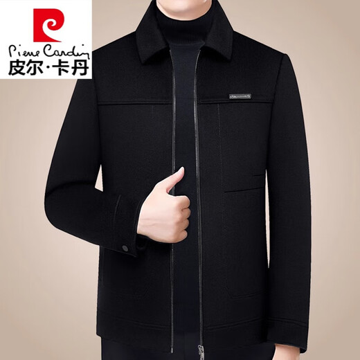 Pierre cardin autumn and winter new men's clothing removable inner liner middle-aged men's jacket double-sided wool wool jacket knitted brown XL 180 (135-150Jin [Jin equals 0.5 kg])