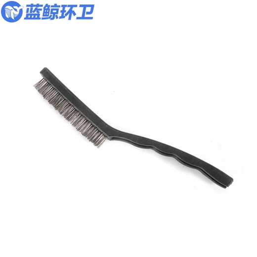 
Blue Whale Sanitation [9-inch black plastic handle stainless steel brush] Mini knife brush copper wire toothbrush LJHW-9193B