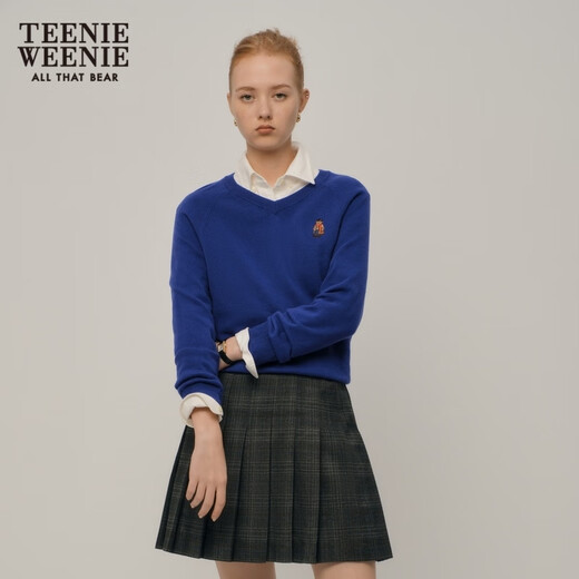 Teenie Weenie bear women's winter clothing V-neck college style casual commuter sweater pullover knit sweater women