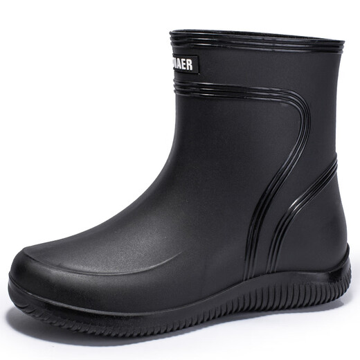 Xlzt Bottes de pluie à quatre saisons pour hommes Léger non glissa-tube à tube de pêche chaussures de pêche à bouche à cravate