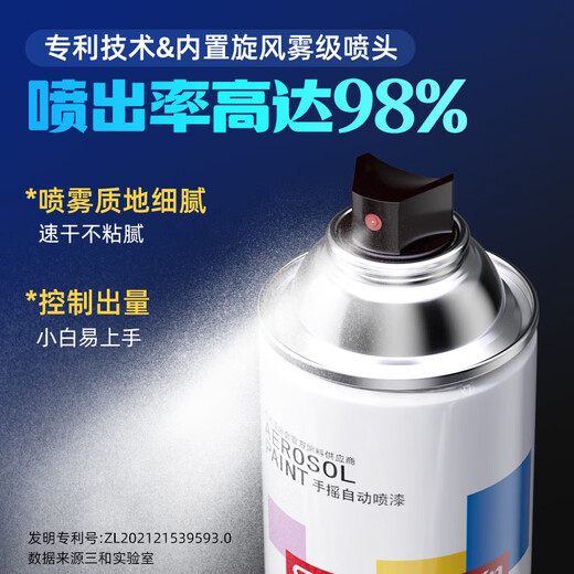 Sanhe ordinary self-painting hand spray paint industrial anti-corrosion paint metal anti-rust paint car wheel color change scratch repair automatic spray paint 350ML NO.234 Jinbei White