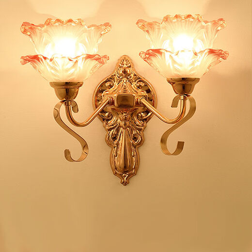 Yilin wall lamp bedroom wall bedside lamp simple modern creative European American American LED living room aisle stair lamp 8005-1 with 9 watt light bulb three-color light