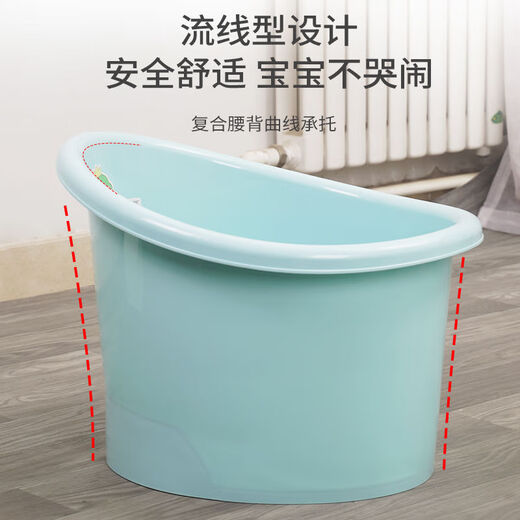 Cubo de baño de baño grande de enlace Cubo de baño para natación de baño para niños se puede sentar para la bañera de la bañera del hogar Bañera de cuerpo nuevo nuevo más de alta definición verde fresco [0-8 años] + agujero de drenaje