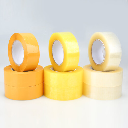 
Meiyiyang transparent tape express packaging special customized packaging large roll sealing tape paper fabric manufacturer whole box whole box wholesale 45 thick width 20 long 12054 rolls transparent yellow