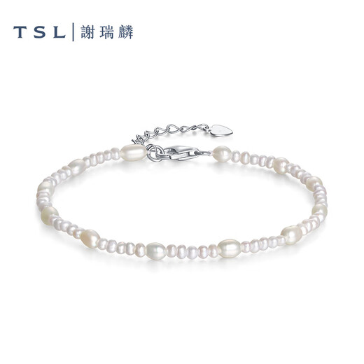 谢瑞麟（TSL）珍珠手链女款时尚925银扣手饰生日BE685-BE686 BE685-椭圆珍珠