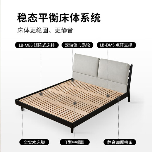 Muebles federales ceniza nórdica cama de madera maciza dormitorio de estilo medieval negro 1.8 metros cama grande cama doble cama doble bp6624 nocturno ceniza cama maciza 1.8 metros