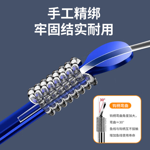 Zhenyou (Grsaed) finished fishhook tied sub-thread double hook Shi hanging sub-thread set fishhook platform fishing line Iseni Barbed No. 5.0