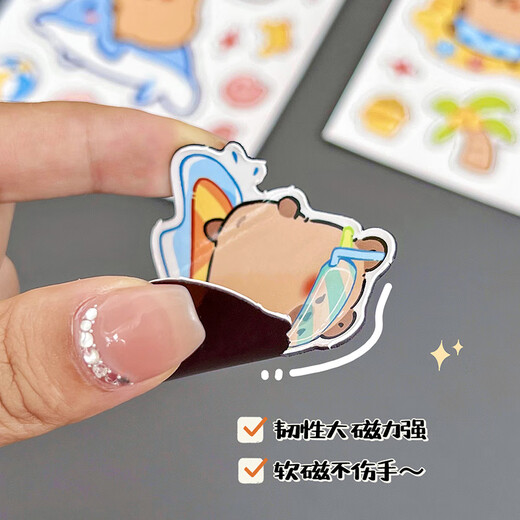 Danmiqi Kapibala Magnetic Quiet Book Volles Set von Kumpel Magnetic Stickers Buch Mini Girls Geburtstagsgeschenk